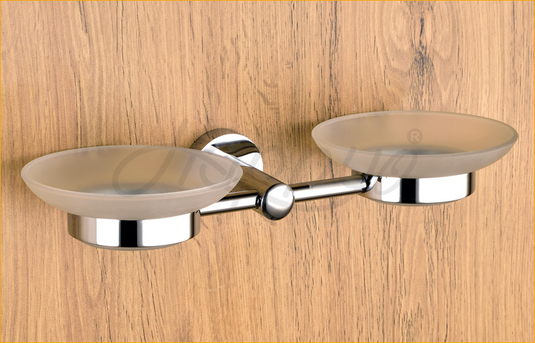 Glass Dual Soap Dish