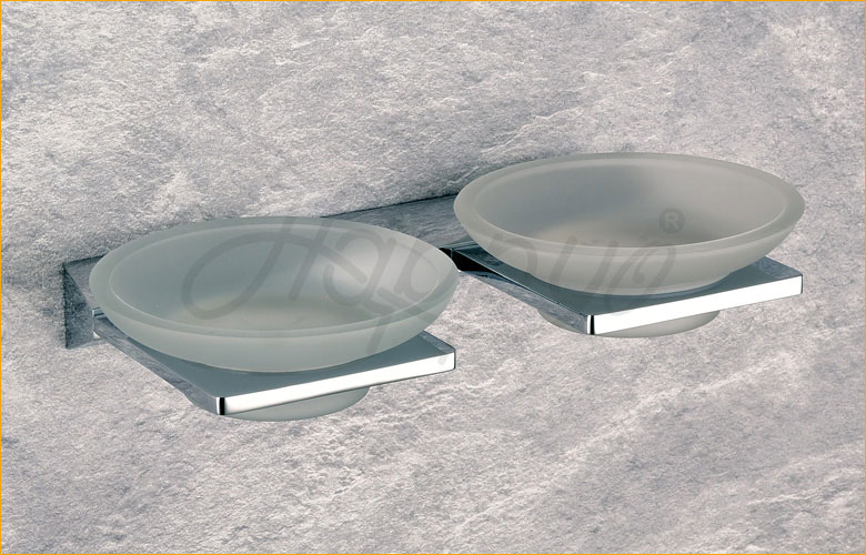 Glass Dual Soap Dish